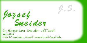 jozsef sneider business card